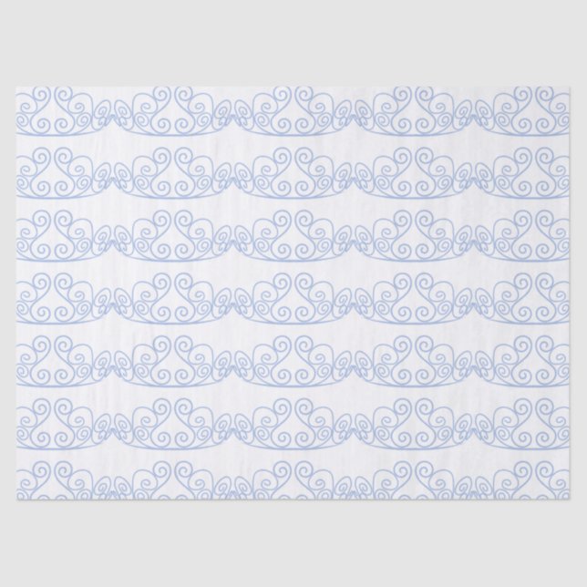 Papel De Seda Gran Príncipe Azul Corona Niño Cumpleaños Regalo (Anverso)