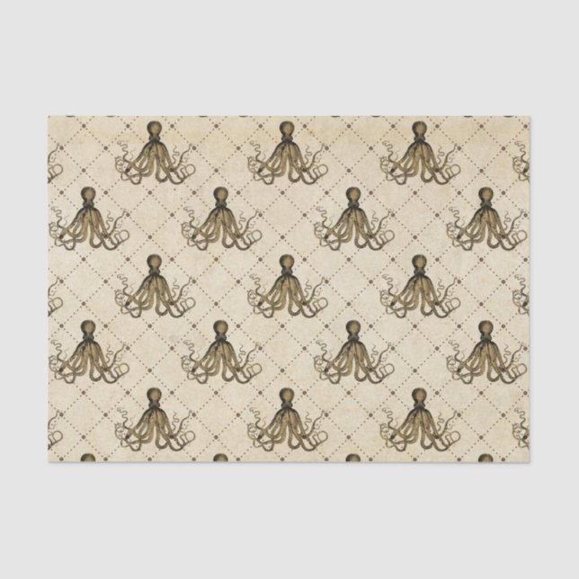 Papel De Seda Gran Pulpo Vintage (Anverso)