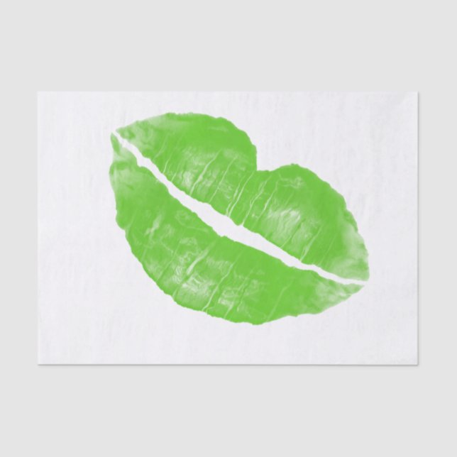 Papel De Seda Gran ranura verde de lápiz labial irlandés sobre t (Anverso)