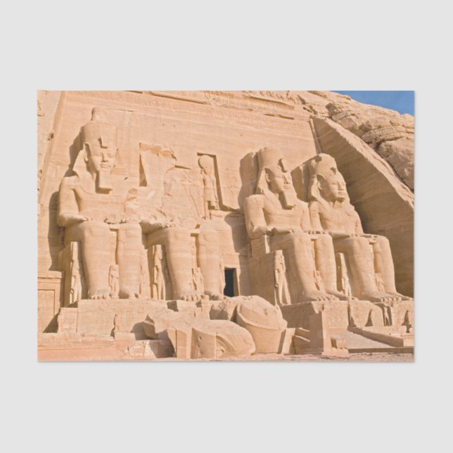 Papel De Seda Gran templo de Abu Simbel - Ramses II - Egipto (Anverso)