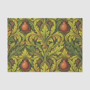 Papel De Seda Granada Follaje Dorado Ornate William Morris
