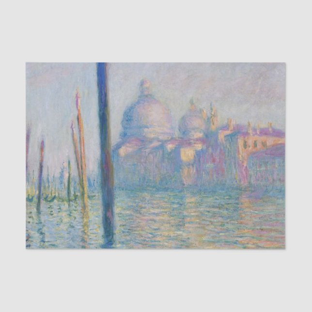 Papel De Seda Grand Canal Monet Venice Italy Classic Painting (Anverso)
