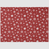 Grandes copos de nieve rojos y blancos