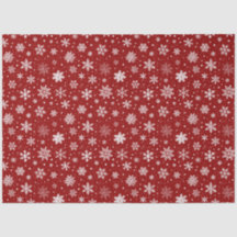 Grandes copos de nieve rojos y blancos