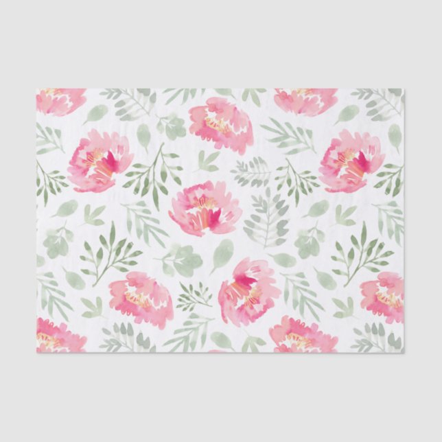 Papel De Seda Grandes Floraciones acuáticas (Anverso)