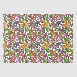 Papel De Seda Grandes Flores