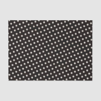 Papel De Seda Grandes puntos de Polka Blanco en negro