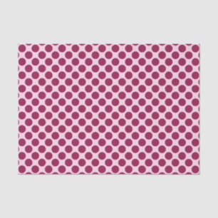 Papel De Seda Grandes puntos retro - cáscara rosa y borgoña