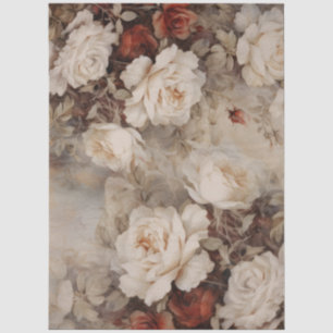 Papel De Seda Grandes Rosas de la era victoriana inspirados en l