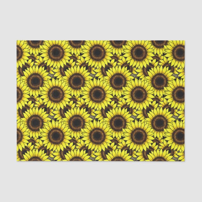 Papel De Seda Grandes Sunflower dorados (Anverso)
