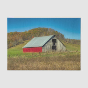 Papel De Seda Granero desgastado de West Virginia en otoño