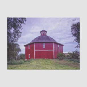 Papel De Seda Granero Rojo Octágono de Iowa