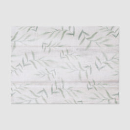 Papel De Seda Granja Botánico Blanco Madera Rústica Hojas