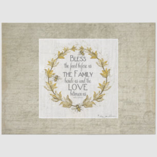 Papel De Seda Granja Cae Bee Wreath Familia Bendición Artesanía