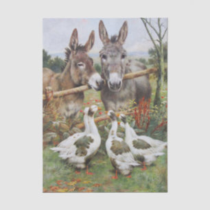 Papel De Seda Granja de amigos de burros y gansos por Herbert We