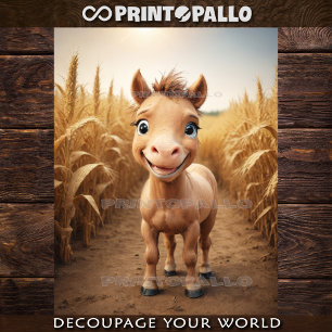 Papel De Seda Granja de animales bebés: pequeño pony potro