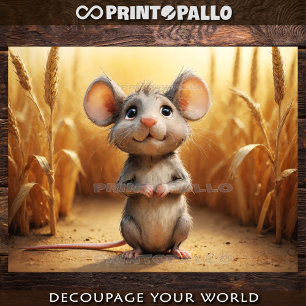 Papel De Seda Granja de animales bebés: pequeño ratón de maíz
