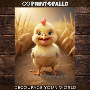 Papel De Seda Granja de animales bebés: pollito pequeño
