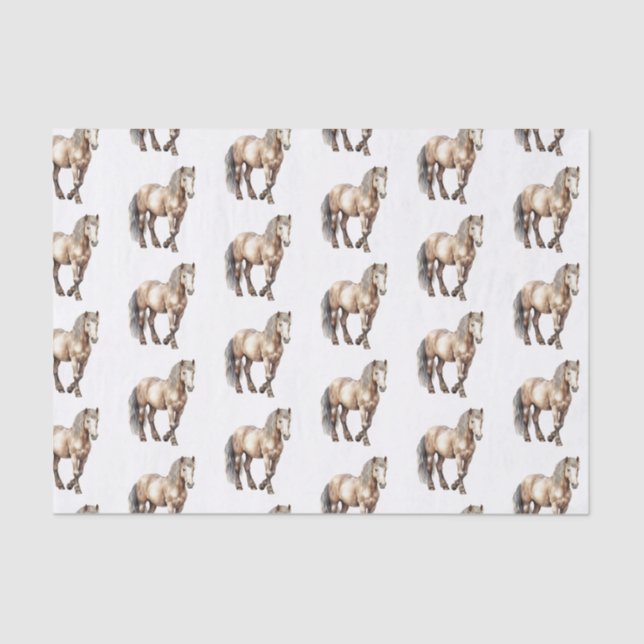 Papel De Seda Granja de animales de caballo Boda  (Anverso)