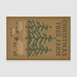 Papel De Seda Granja de árboles de Navidad