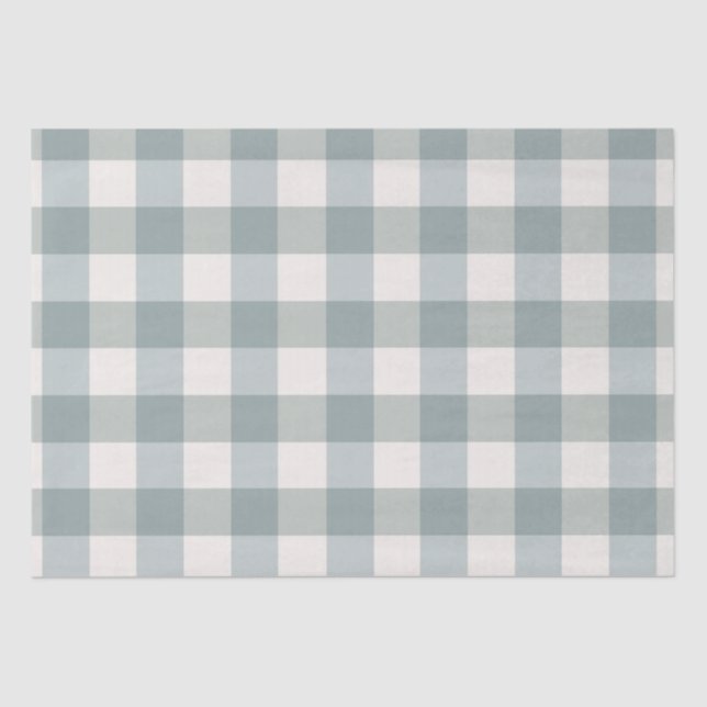 Papel De Seda Granja de campo Green Plaid Gingham Simple (Anverso)