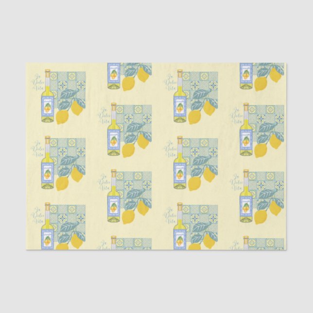 Papel De Seda Granja de limones retro (Anverso)