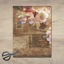 Granja Floral Rústica Decoupage de Granero