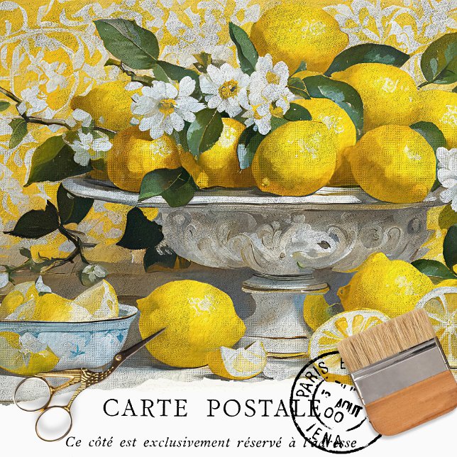 Papel De Seda Granja Rústica Limones Decoupage (Subido por el creador)