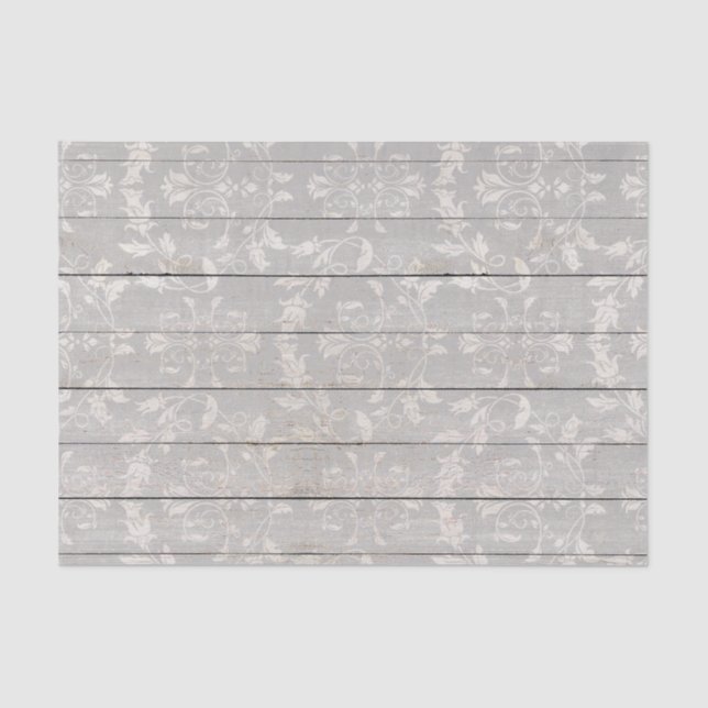 Papel De Seda Granja rústica Shabby Chic Decorativo de Madera Bl (Anverso)