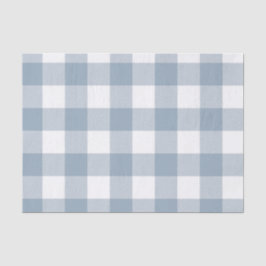 Papel De Seda Granja Rústico Gris Azul Cuadro de Búfalo Cuadrado