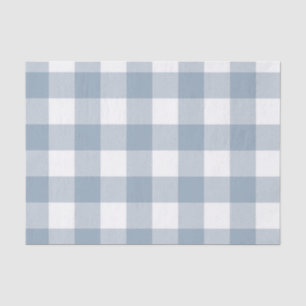 Papel De Seda Granja Rústico Gris Azul Cuadro de Búfalo Cuadrado