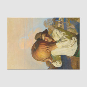 Papel De Seda Granjero con calabaza de Newell Convers Wyeth