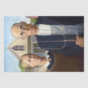 Papel De Seda Grant Wood Estadounidense Gótico (1930)