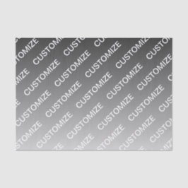 Papel De Seda Gray (changeable color) Ombre & Text Pattern