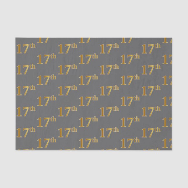Papel De Seda Gray, Faux Gold 17th (S7ª) Event (Anverso)