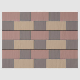 Papel De Seda Gray Peach Pink Ladrillo Wall
