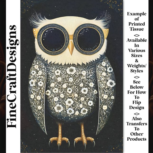 Papel De Seda Gray Whimsy Quirky y Graciosa Lechuza BU8 Descarga (Subido por el creador)