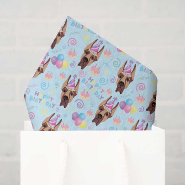 Papel De Seda Great Dane Tissue Paper in Blue (Bolsa de regalo)