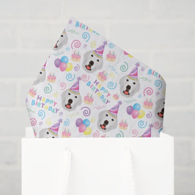 Papel De Seda Great Pyrenees Tissue Paper in White (Bolsa de regalo)