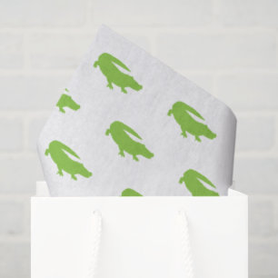 Papel De Seda Green Alligator Preppy Designer Southern Fun