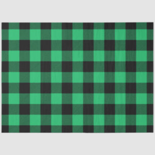 Papel De Seda Green and Black Buffalo Check Gingham Holiday
