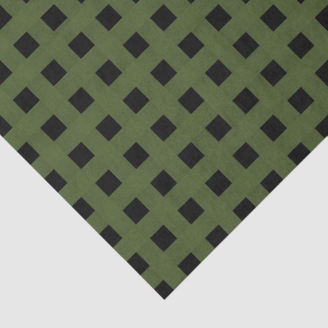 Papel De Seda Green Black Weave Pattern (Detalle)