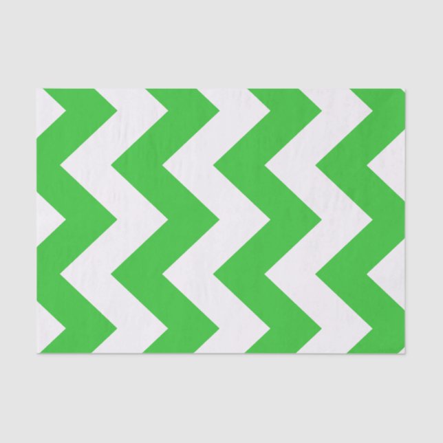 Papel De Seda Green Bold Mod Chevron (Anverso)
