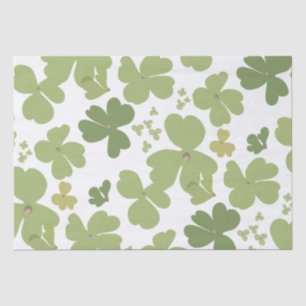Papel De Seda Green Cloverleaf St Patrick Day Garden