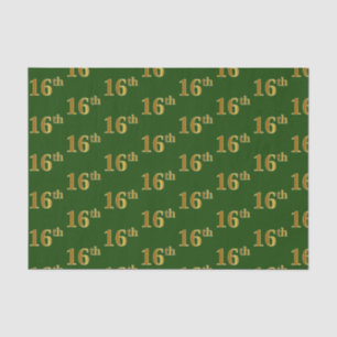 Papel De Seda Green, Faux Gold 16th (16º) Event