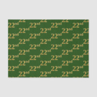 Green, Faux Gold 22nd (Veintidós) Event