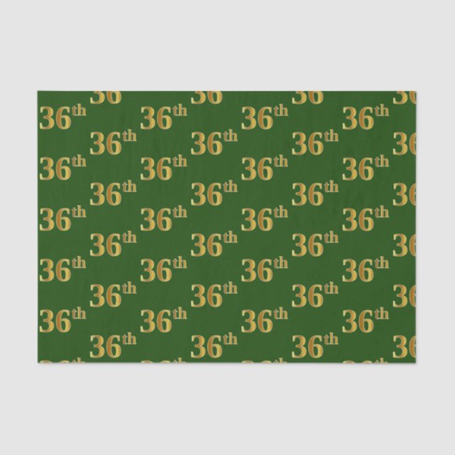 Papel De Seda Green, Faux Gold 36th (36ª) Event (Anverso)