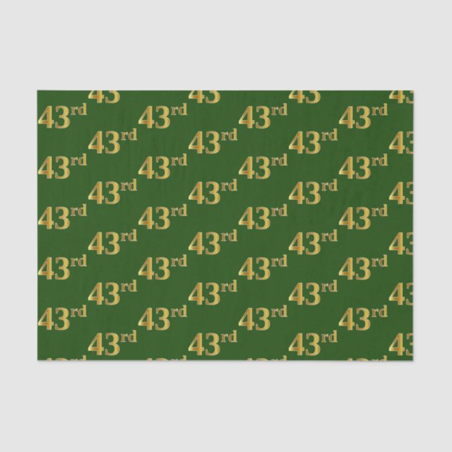 Papel De Seda Green, Faux Gold 43rd (43er) Event (Anverso)