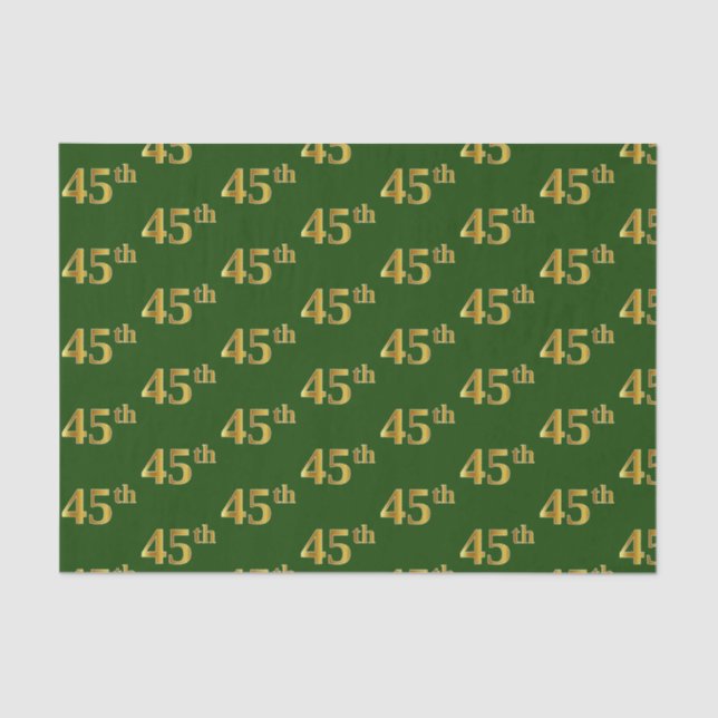 Papel De Seda Green, Faux Gold 45th (45º) Event (Anverso)