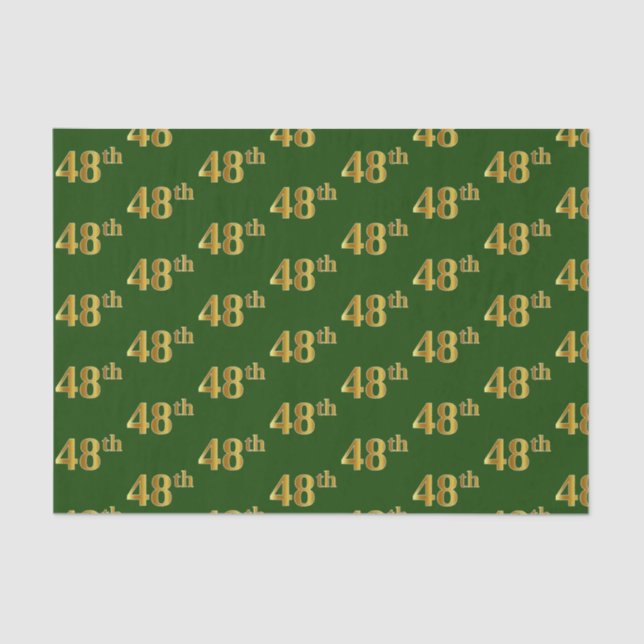 Papel De Seda Green, Faux Gold 48th (48th) Event (Anverso)